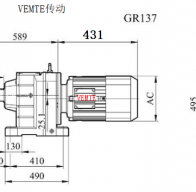 R137-Y132M4-4P-M4-0°減速電機(jī)型號(hào)大全及尺寸