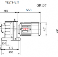 R137-Y200L4-4P-M4-0°減速電機(jī)型號(hào)大全及尺寸圖