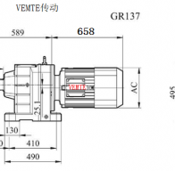 R137-Y30KW-4P-M4-0°減速機型號大全及尺寸圖