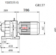 R137-Y250M4-4P-M4-0°減速電機型號大全及圖紙