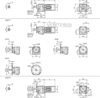 RC57 RCF57 RC57P減速機(jī)電機(jī)型號大全及尺寸圖紙