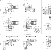 P06 PKF06 PK06 PF06減速機(jī)電機(jī)型號(hào)及尺寸圖紙