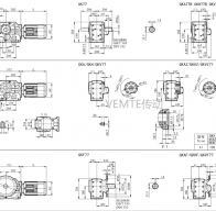 KD07 KK07 KFK07 KF07減速機(jī)電機(jī)型號(hào)及尺寸圖