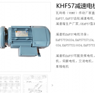 KHF57-76.56-1.1KW-4P減速電機型號解析